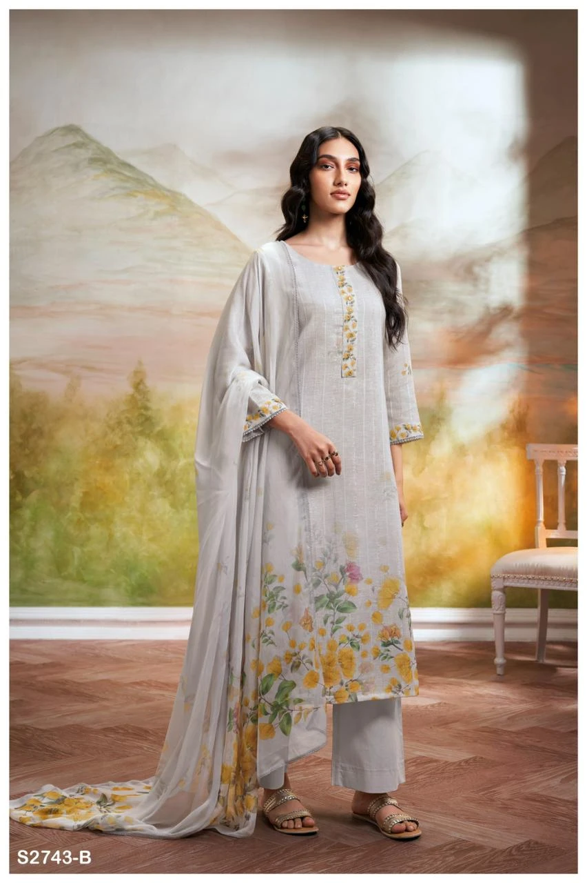 Ganga Eshana 2743 Premium Cotton Printed Wholesale Fancy Salwar Suit Catalog — Wholesale Salwar Suits, Ganga wholesale from Surat — Photo 3